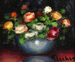 1M338 Richer : Asztali virágcsendélet