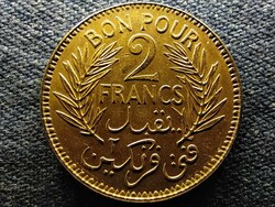 Tunisia ii. Ahmad (1929-1942) 2 francs 1945 extra (id67419)