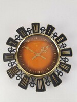 Retro plastic cccp wall clock / old / mid century clock / retro Russian clock / cyrillic letter