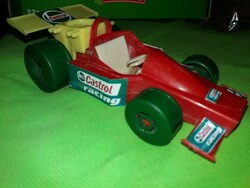 Retro traffic goods bazaar f 1 plastic car red and yellow Castrol according to pictures
