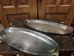 Silver-plated meat or sandwich bowls, early 20th century, Vienna marked 