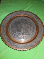 Replica of antique viking bowl with sigurd and lintwurm silver-plated gilded tin wall plate according to pictures