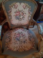 Baroque Rococo hand tapestry armchairs