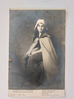 Régi képeslap 1912 művészeti levelezőlap hölgy