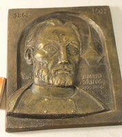 Kolozsvári Puskás Sándor terrakotta bronzírozott falikép Bólya János 247