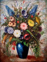 Workshop of Béla Iványi Grünwald ( 1867 - 1940 ) flower still life