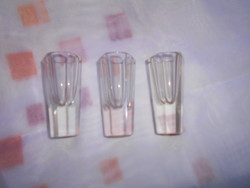 3 Plate-polished thick glass short drink glasses