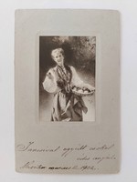 Régi képeslap fotó levelezőlap 1902 hölgy