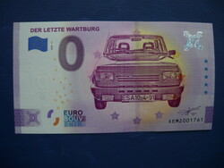 Germany 0 euro 2020 is the last wartburg! Ouch! Rare commemorative coin!