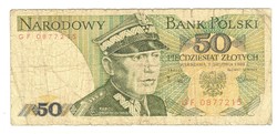 50 zloty zlotych 1988 Lengyelország 1.