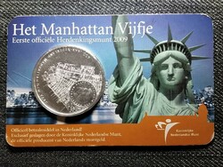 Hollandia 400 éves Manhattan ezüstözött 5 Euro 2009 (id48289)