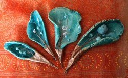 Turquoise ceramic pendants