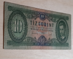 1949.évi október 24.-i  Rákosi címeres papír 10 forintos....