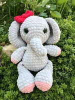 Unique crocheted plush (amigurumi) elephant