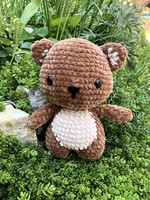 Unique crocheted plush (amigurumi) teddy bear