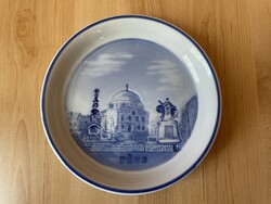 Zsolnay porcelán Pécs tányér falitál modern retro mid century pajzspecsétes