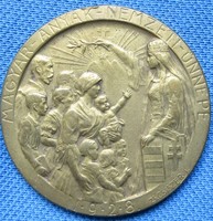 Zsádoki Csiszér János /1883-1953/Magyar Anyák Nemzeti Ünnepe bronz emlékérem 40 mm,jelzett