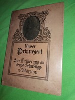 Luitpold Karl Joseph Wilhelm bajor régensherceg születése alkalmából gótbetűs német a képes kiadvány