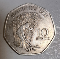 1997. 10 Rúpia - Mauritius (229)