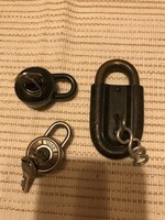 Three old padlocks in working condition