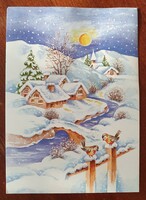 Karácsonyi képeslap postatiszta üdvözlőlap üdvözlőkártya levelezőlap madár