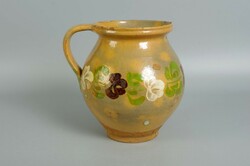 Folk pottery with flowers