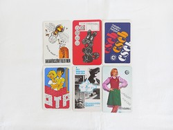 14 card calendars from 1976