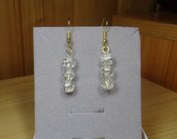 Cracked rock crystal earrings.