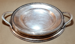 For Flafi12 !! Antique silver-plated christofle serving tray with removable insert / 40.4 cm.