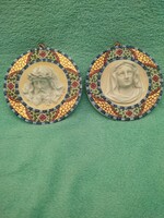 Pair of porcelain wall pictures