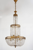 Art deco style ampoule chandelier