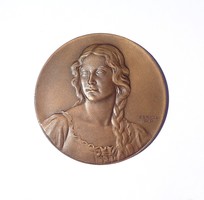 Budapesti emlék - Berán 1931 bronzított alumínium plakett
