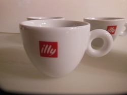 Cup - 4 pcs - illy - porcelain - 1 dl - extremely thick - high quality - flawless