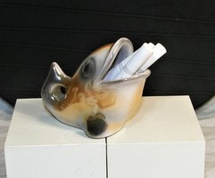 Retro fish - industrial ceramics - cigarette holder