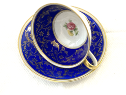 Antique porcelain coffee cup with coaster