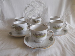 Original dutch castles Bavarian porcelain cups