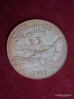 Garabonciás band 2003. Plaque. Ceramic, diameter 9.5 cm. Flawless