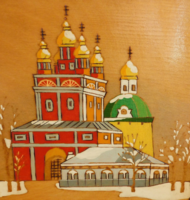 Hand painted Russian wooden box.