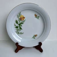 Kahla Sárga rózsás - virágos - virágmintás porcelán lapos tányér