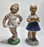 Ceramic little girl figurines