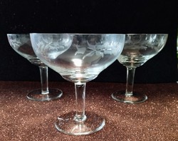 3 Pieces of polished margarita glass