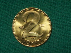 2 Forint 1987! It was not in circulation! It's bright!