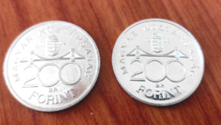 200 Forint -1992-Nagyon Szép-2 Db.-Ezüst