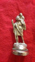 Apró keresztény fém szobrocska Keresztelő János a kis Jézussal figura 4,5 cm a képek szerint