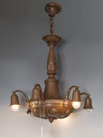 Viennese Art Nouveau bronze chandelier