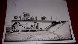 Antique Szeged, the downtown Tisza bridge (construction of the downtown bridge) photo according to the pictures