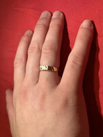 Antique 14 carat gold ring with glasses
