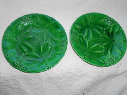 2 Schramberg antique majolica plates - the price applies to the two pieces 18.5 cm-- 2200 ft/piece