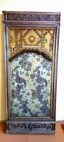 19th century French screen panel 2 silk carved negotiable
