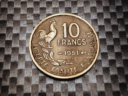 Franciaország 10 frank, 1951 Verdejel B - Beaumont-le-Roger